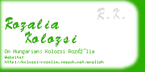 rozalia kolozsi business card